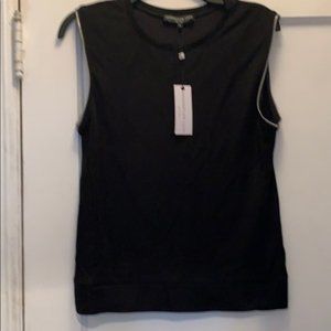 NWT Black Tank Top Zipper Trim - Generation Love